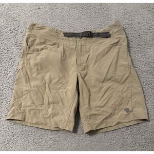 Mountain Hardwear Shorts Womens 10‎ Tan Belted 100% Nylon Casual Hiking